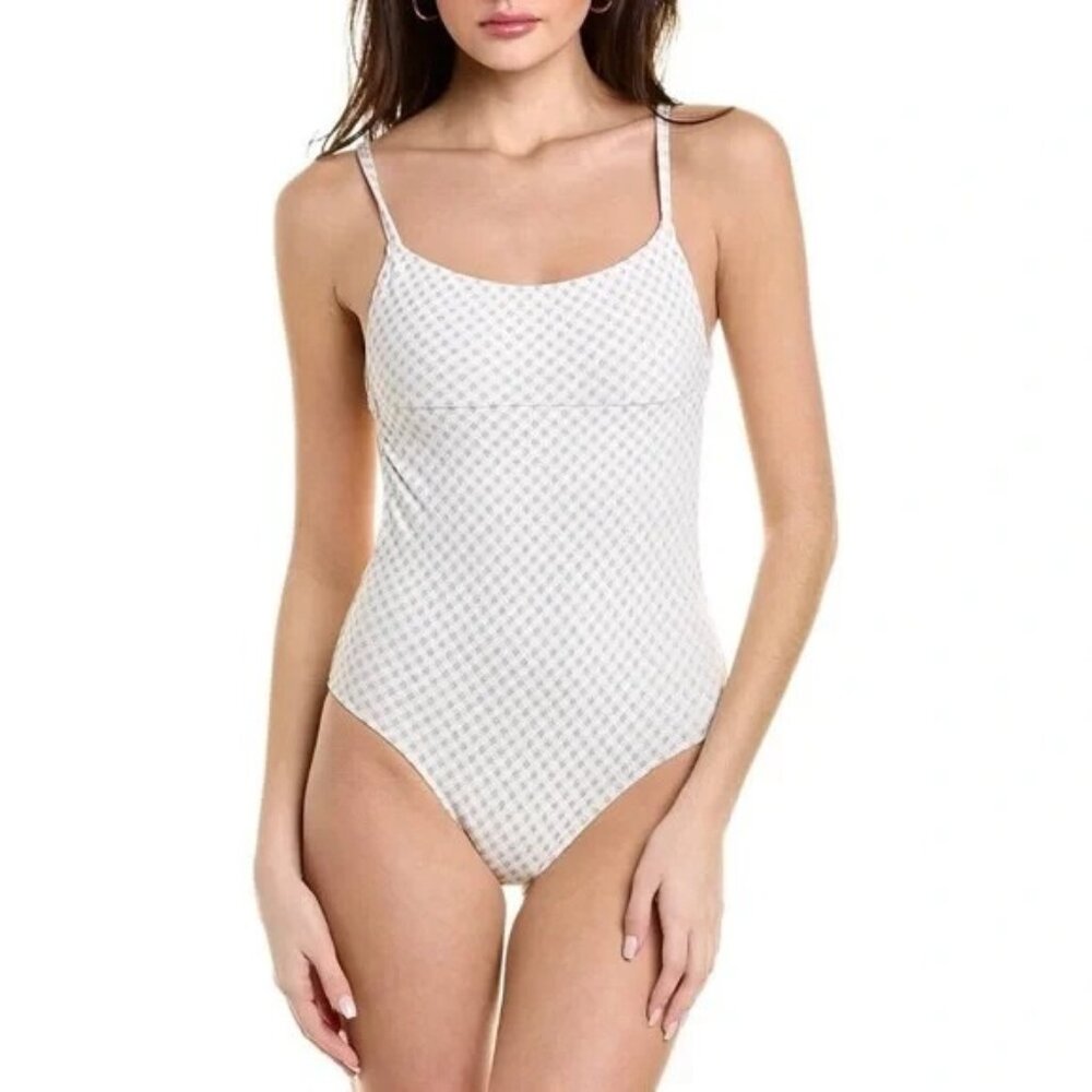 Solid & Striped Melissa One Piece Swimsuit Metallic Gingham Measures  XS NWOT